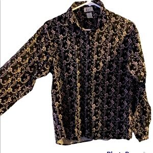 90’s Floral Button-Up Blouse by Kari | Size M | 100% Cotton